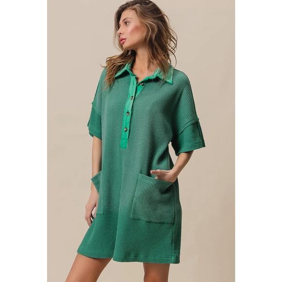 BiBi Dip Dye Mineral Washed Knit Dress - Picture 9 of 9